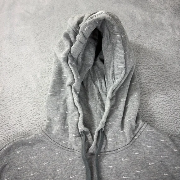 Nike Grey Swoosh Pullover Hoodie Men's Size Small
